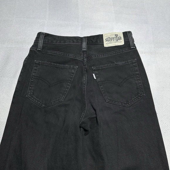 Levi's SilverTab 94 Baggy Black Jeans‎ Women's Size 25 Distressed Grunge - Picture 9 of 16